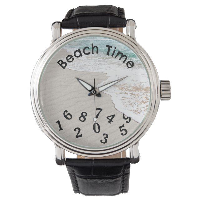 Ocean Water and Windswept Beach Sand Watch (Front)
