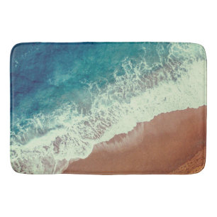 Ocean water beach sand summer seaside shore bath mat