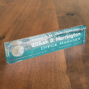 Ocean Water Personal Title Desktop Nameplate