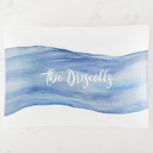 Ocean Watercolor Wave Tray, Personalized Trinket T