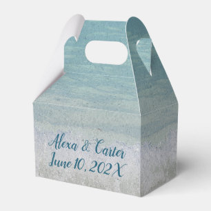 Ocean Watercolor Wedding Thank You Favor Box