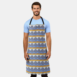 Ocean Wave and Sand - Mosaic Ornament Apron