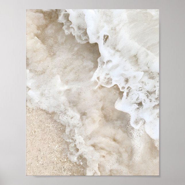 Ocean Wave Art Coastal Decor Neutral Wall Art   (Front)