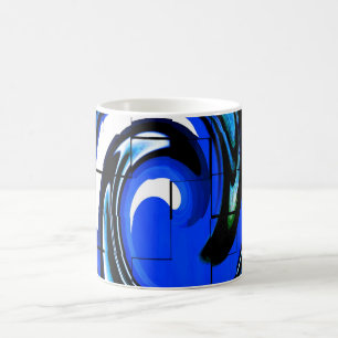 Ocean wave art coffee mug