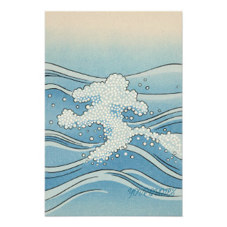 Ocean Wave Art Print – Japanese Woodblock Style
