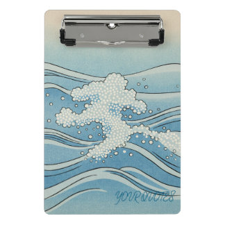 Ocean Wave Art Print – Japanese Woodblock Style Mini Clipboard
