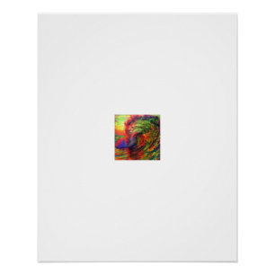 Ocean Wave Barrel Sunset Vision Poster