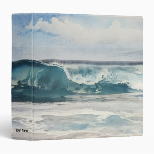 Ocean Wave Beach Art Personal Notebook Binder
