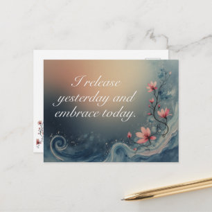 Ocean Wave Inspirational Calming Message Postcard