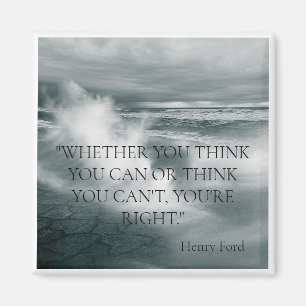 "OCEAN WAVE" INSPIRATIONAL QUOTE HENRY FORD FRIDGE MAGNET