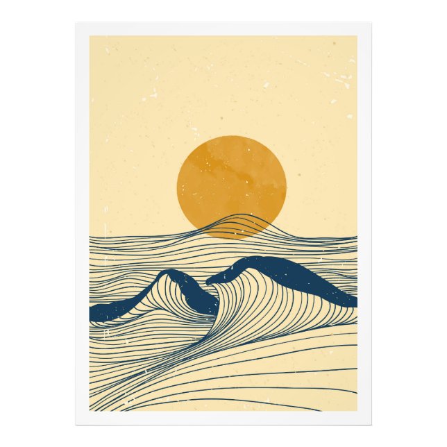 Ocean wave landscape photo print (Front)