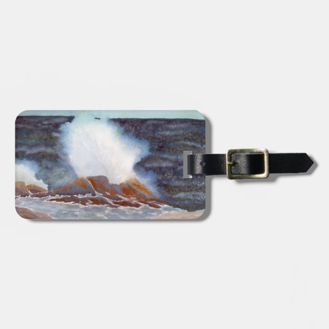 Ocean Wave Luggage Tag (Front Horizontal)