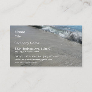 Ocean Wave Meet Sand Beach Business Card