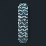 Ocean Wave & Name or Text Skateboard<br><div class="desc">Stand out with this blue ocean wave print skateboard. Complete with your name or text.</div>