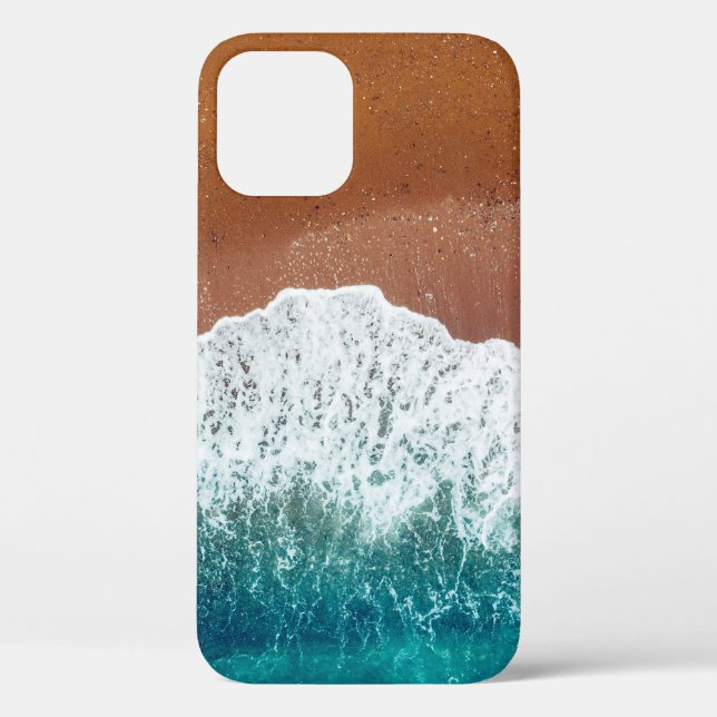 Ocean wave on a sandy beach, background  top view  Case-Mate iPhone case (Back)