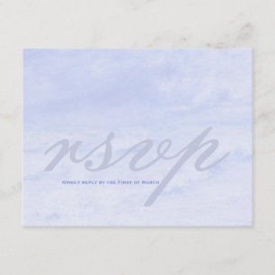 Ocean Wave: Pale Blue Wedding Customizable RSVP Card