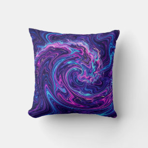 Ocean Wave Pillow – Cosmic Purple Design