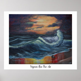 Ocean wave poster