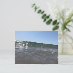Ocean Wave Print   Peaceful Beach Nature Art Postcard