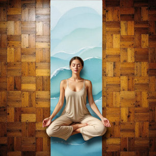  Ocean Wave Serenity Yoga Mat