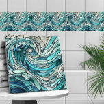 Ocean Wave Spiral Mosaic Tile<br><div class="desc">Ocean Wave Spiral Mosaic</div>