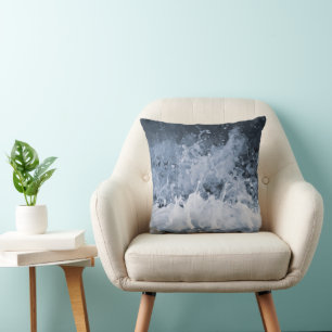 Ocean Wave Splash Closeup 1 Throw Pillow