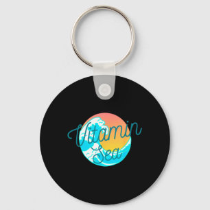 Ocean Wave Sunse Keychain