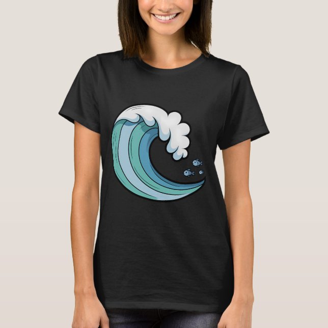 ocean wave T-Shirt (Front)