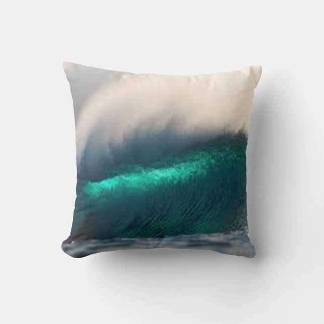 ocean wave - throw pillow (Front)