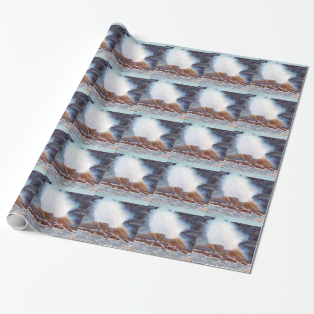 Ocean Wave Wrapping Paper (Unrolled)