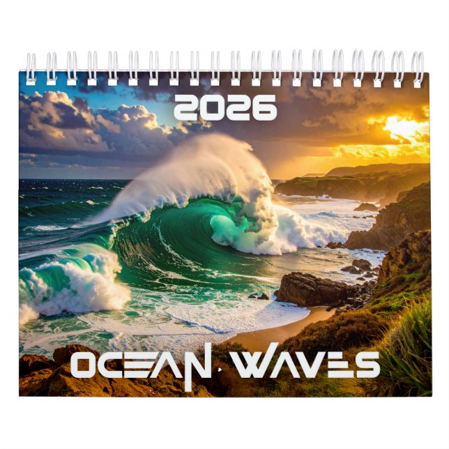 OCEAN WAVES - 2026 -  CALENDAR (Cover)