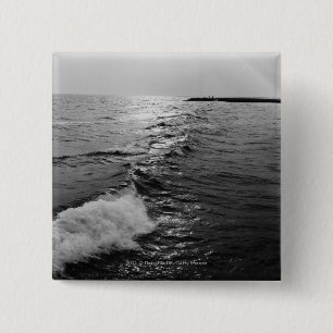 Ocean waves 2 inch square button