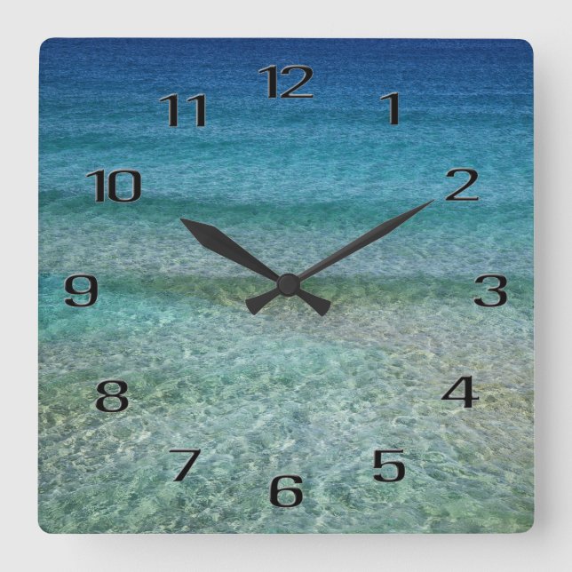 Ocean Waves Acrylic Wall Clock (Front)