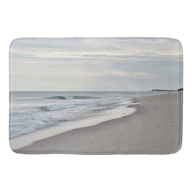Ocean waves and beach bath mat (Front)