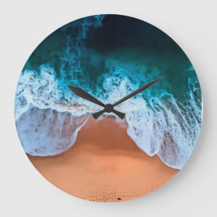 Ocean Waves and Beach Clock