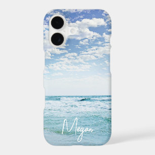Ocean Waves and Blue Sky Photography Custom