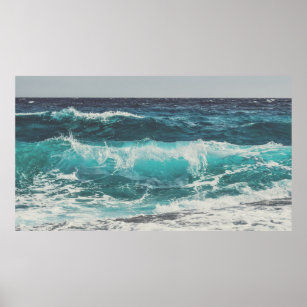 Ocean Waves at the Beach Photo Poster