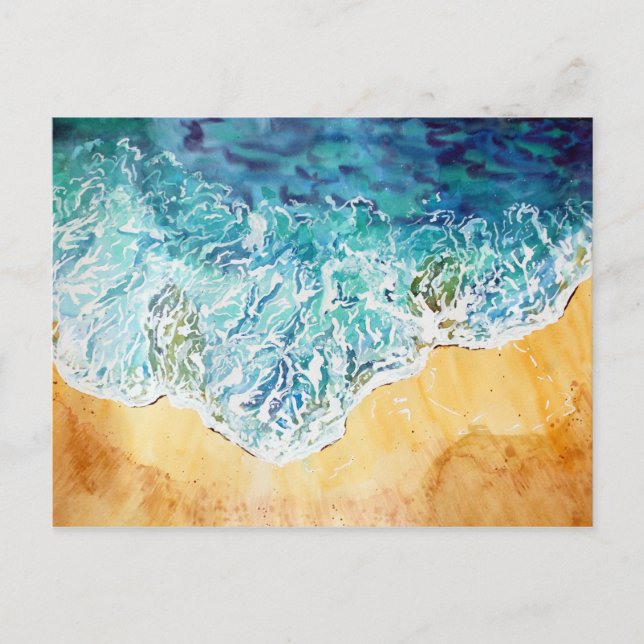 Ocean Waves at the Beach Postcard (Front)