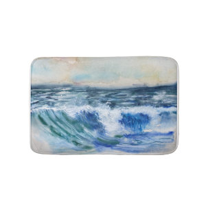 Ocean waves Bath Matt Mat