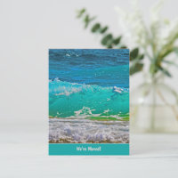 Ocean Waves Beach Art We've Moved (or Your Text)