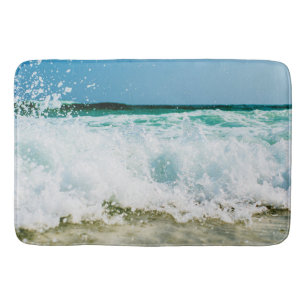 Ocean Waves Beach Bathroom Set Bath Mat