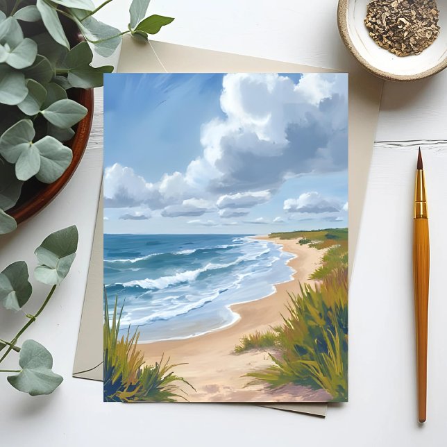Ocean Waves | Beach Coastal Painted Postcard (Creator Uploaded)