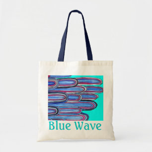 Ocean Waves "Blue Wave" aqua blue art Tote Bag