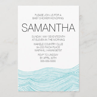 Ocean Waves Bridal or Baby Shower Invite