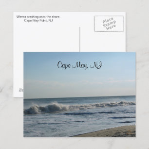 Ocean Waves, Cape May, NJ Postcard