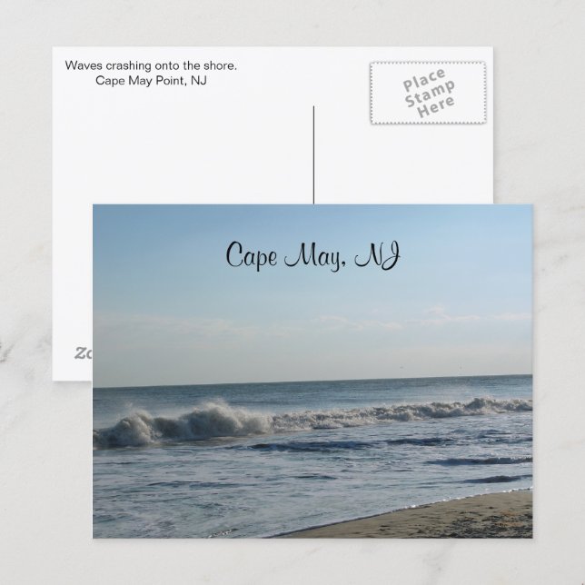 Ocean Waves, Cape May, NJ Postcard (Front/Back)