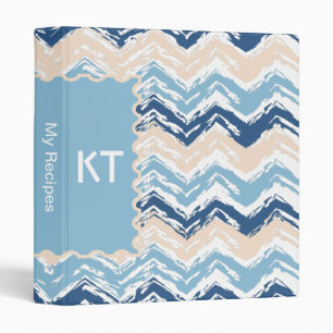 Ocean Waves Chevron Binder