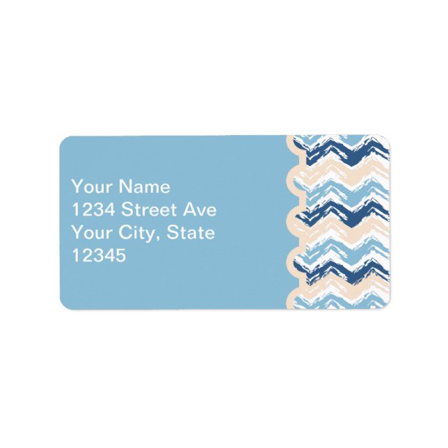 Ocean Waves Chevron Label (Front)
