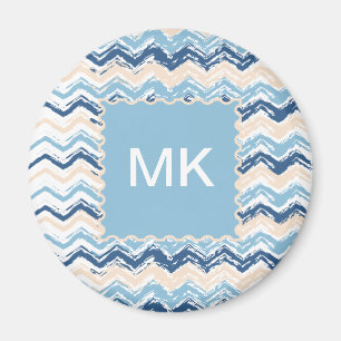 Ocean Waves Chevron Magnet