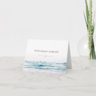 Ocean Waves Condolences Card